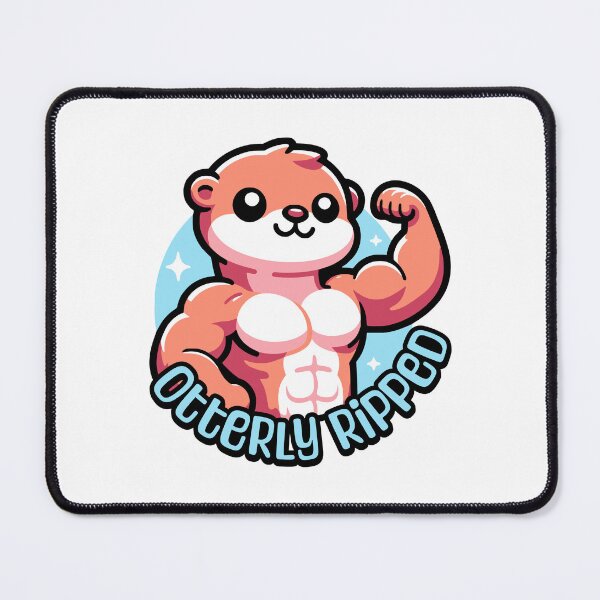 Item preview, Otterly Ripped! Cute Muscular Otter Pun designed and sold by PMCreative.