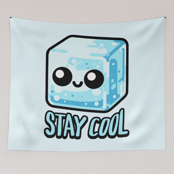 Item preview, Stay cool! Cute Ice Cube Pun designed and sold by PMCreative.