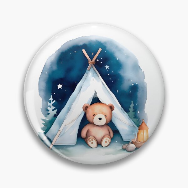 Item preview, Camping Teddy Bear Adventure, Camplife  Watercolor Camper  designed and sold by URBANBADA.