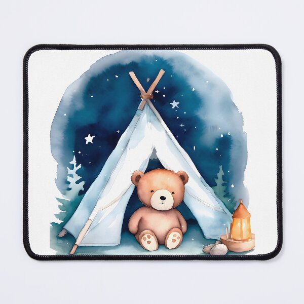 Item preview, Camping Teddy Bear Adventure, Camplife Watercolor Camper designed and sold by URBANBADA.