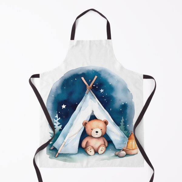 Item preview, Camping Teddy Bear Adventure, Camplife Watercolor Camper designed and sold by URBANBADA.