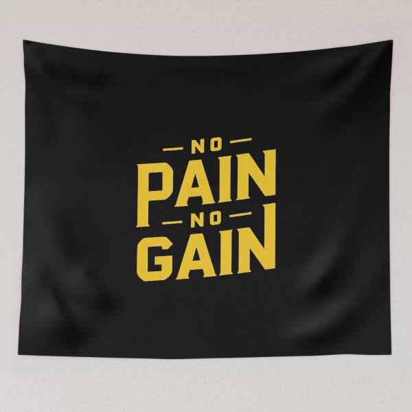 Item preview, No pain, no gain | simple yellow designed and sold by Weknes.