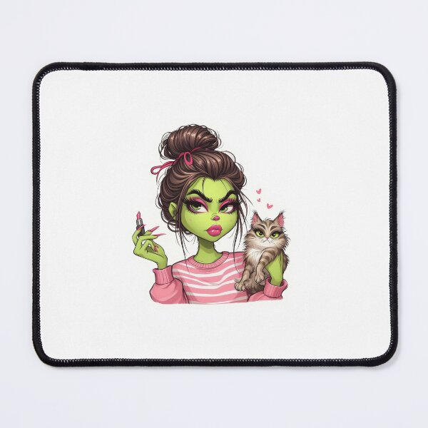 Item preview, Green Girl with a Cat designed and sold by Made-by-Gus.