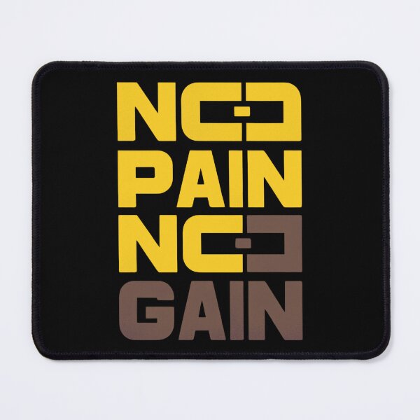 Item preview, No pain, no gain | brown and yellow designed and sold by Weknes.