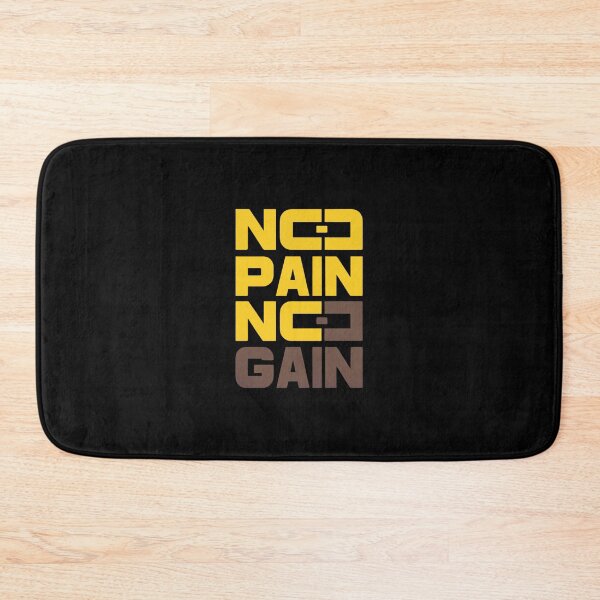 Item preview, No pain, no gain | brown and yellow designed and sold by Weknes.