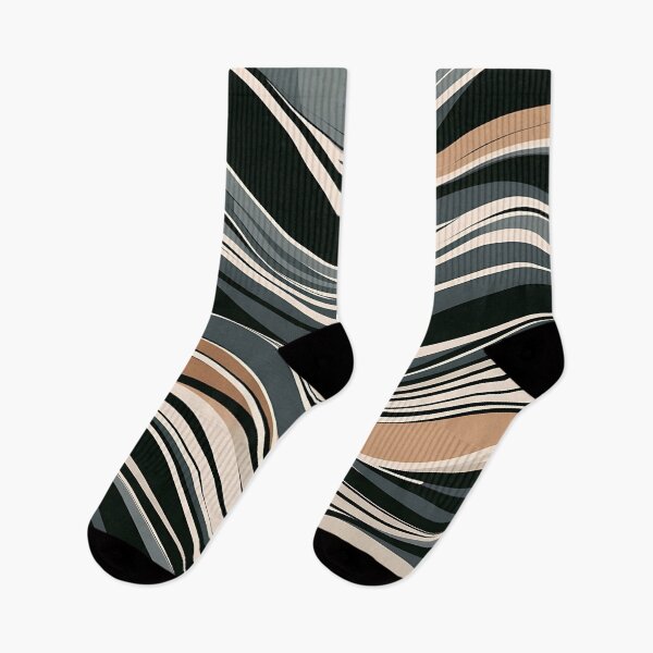 Item preview, Retro Liquid Swirl Abstract Pattern Black And Cream Colour designed and sold by Haji  Kamora.