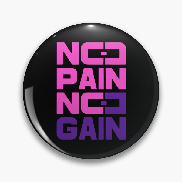 Item preview, No pain, no gain | pink and purple designed and sold by Weknes.
