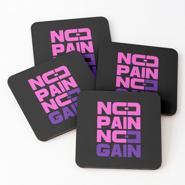 Item preview, No pain, no gain | pink and purple designed and sold by Weknes.