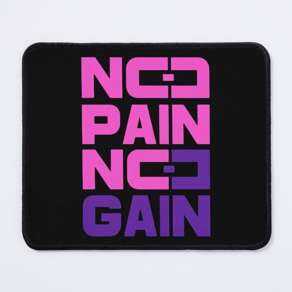 Item preview, No pain, no gain | pink and purple designed and sold by Weknes.