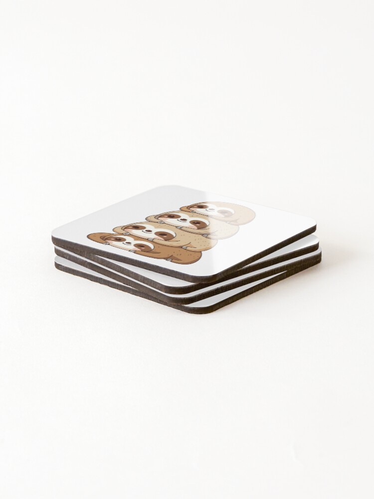Thumbnail 4 of 5, Coasters (Set of 4), Stack Sloth designed and sold by Designowner.