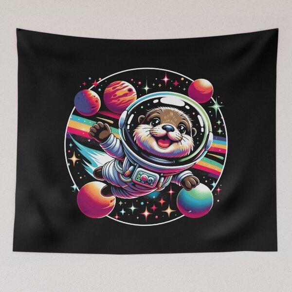 Item preview, Otter Space Explorer - Astronaut Otter in Space designed and sold by nameonshirt.