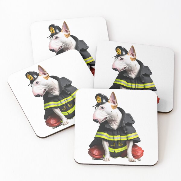 Item preview, Bull Terrier Firefighter  designed and sold by SmARTNiki.