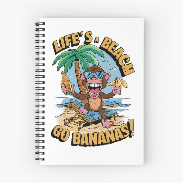 Item preview, Life's A Beach Go Bananas Monkey on vacation designed and sold by tamigrace0113.
