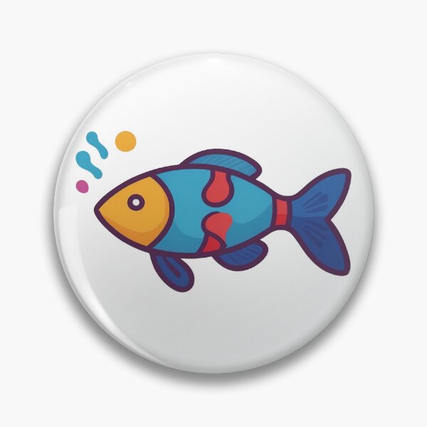 Item preview, Colourful Fish Icon (Whimsical Animals) designed and sold by LeftImpressed.