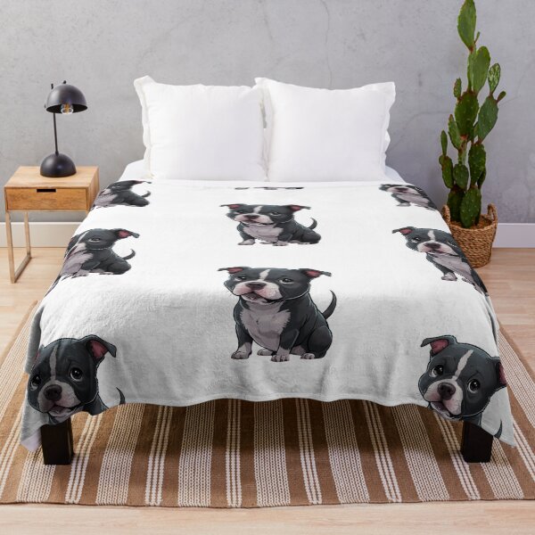 Item preview, Black & White Pitbull Puppy designed and sold by SellingWSarah17.