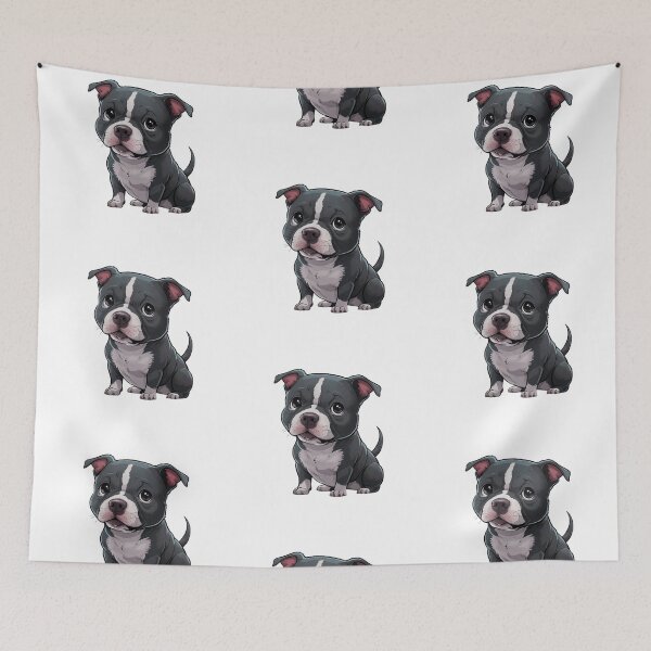 Item preview, Black & White Pitbull Puppy designed and sold by SellingWSarah17.