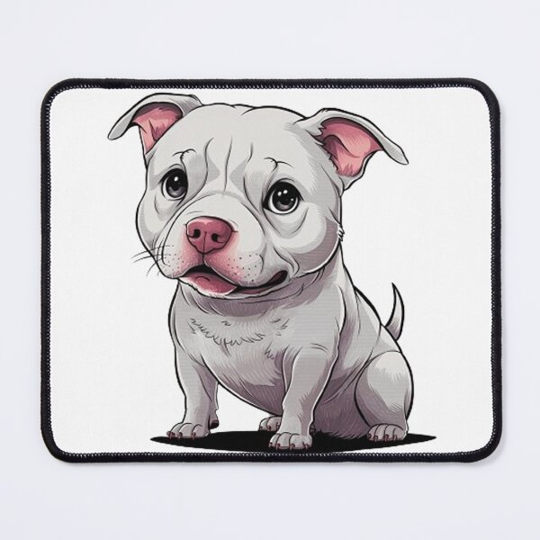 Item preview, White Pitbull Puppy designed and sold by SellingWSarah17.
