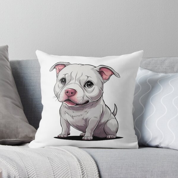 Item preview, White Pitbull Puppy designed and sold by SellingWSarah17.
