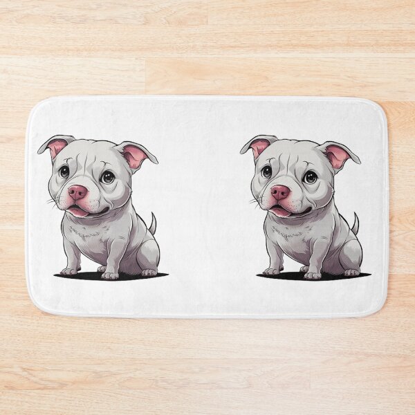 Item preview, White Pitbull Puppy designed and sold by SellingWSarah17.