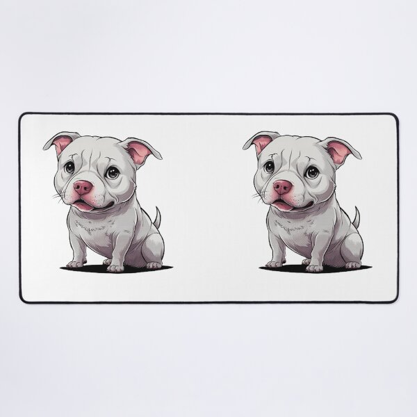Item preview, White Pitbull Puppy designed and sold by SellingWSarah17.