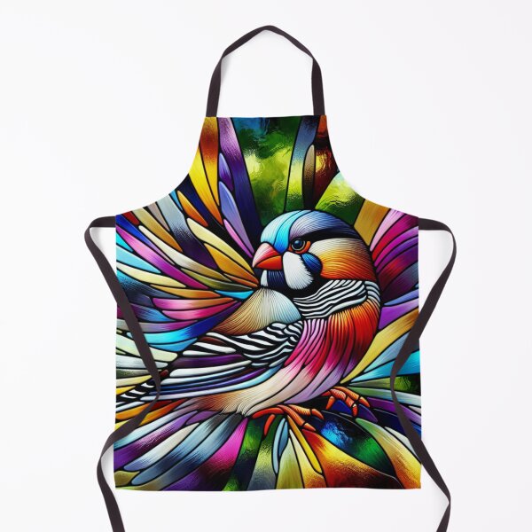 Item preview, Stained Glass Zebra Finch designed and sold by foilhat.