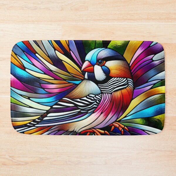 Item preview, Stained Glass Zebra Finch  designed and sold by foilhat.