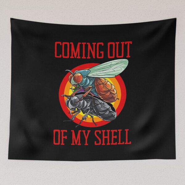 Item preview, Cicadas Summer, Coming Out Of My Shell, Best Gift for Cicada Brood Enthusiast LGBTQ Rainbow Flag Colors designed and sold by Savchuk-Vova.