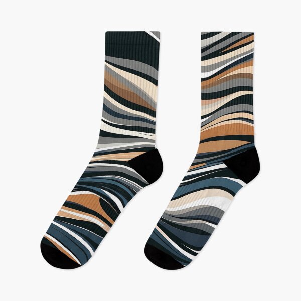 Item preview, Retro Liquid Swirl Abstract Pattern Black And Cream Colour designed and sold by Haji  Kamora.
