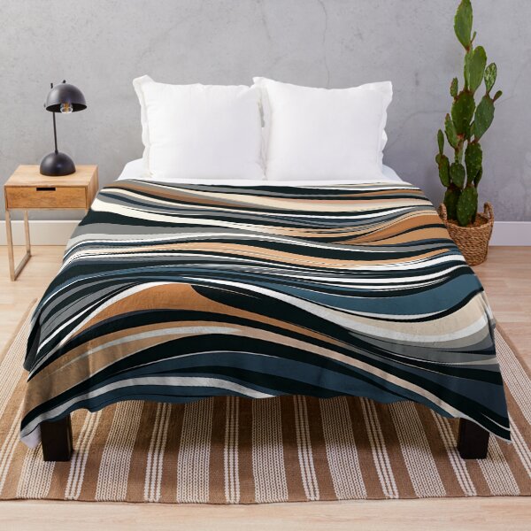 Item preview, Retro Liquid Swirl Abstract Pattern Black And Cream Colour designed and sold by Haji  Kamora.