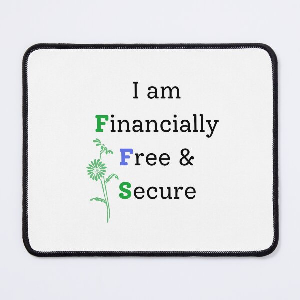 Item preview, Financially Free Digital Art, Daily Positive Affirmation, Home Office Décor, Law of Attraction designed and sold by Kind Krafts.