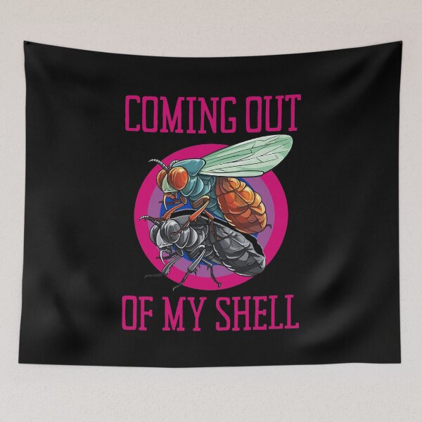 Item preview, Cicadas Summer, Coming Out Of My Shell, Best Gift for Cicada Brood Enthusiast LGBTQ Bisexual Flag Colors designed and sold by Savchuk-Vova.
