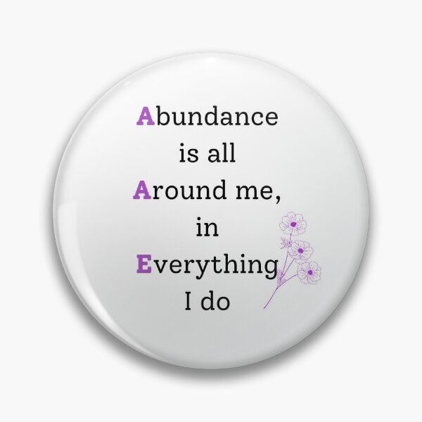 Item preview, Abundance Digital Art,  Daily Positive Affirmation, Home Office Décor, Law of Attraction designed and sold by Kind Krafts.