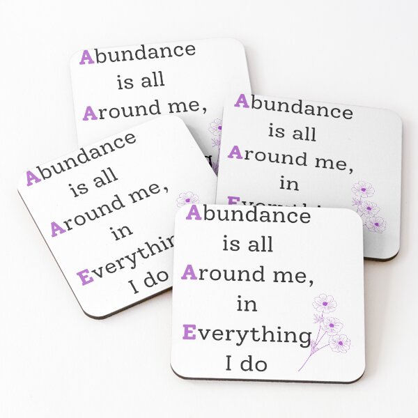 Item preview, Abundance Digital Art,  Daily Positive Affirmation, Home Office Décor, Law of Attraction designed and sold by Kind Krafts.