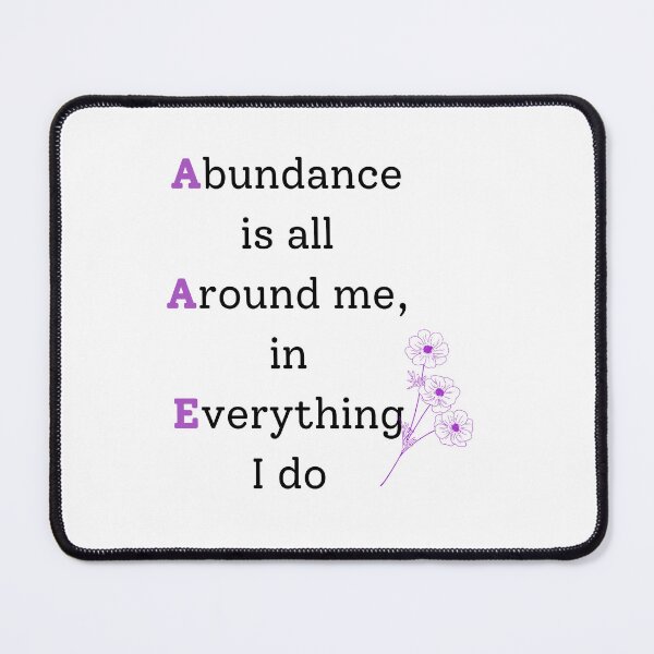 Item preview, Abundance Digital Art, Daily Positive Affirmation, Home Office Décor, Law of Attraction designed and sold by Kind Krafts.