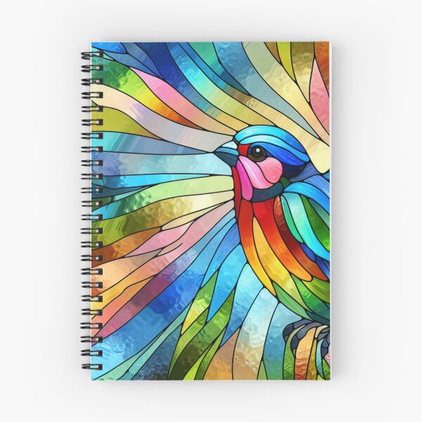 Item preview, Stained Glass Rainbow Finch designed and sold by foilhat.