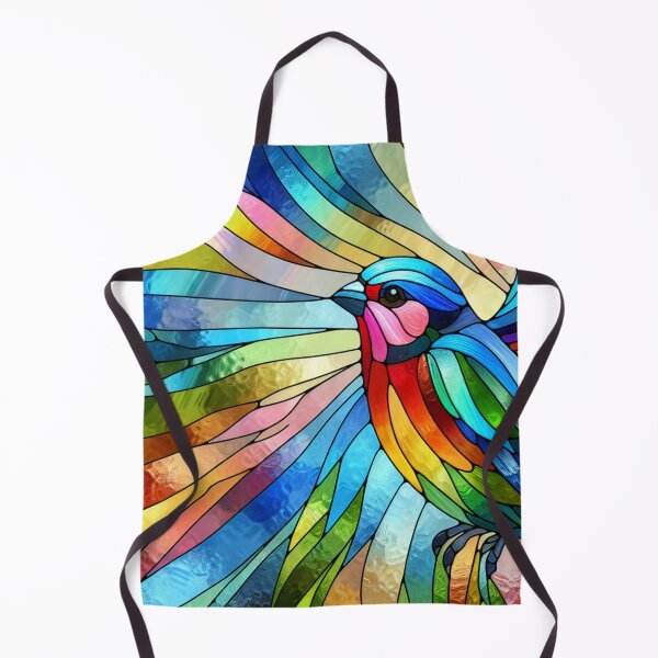 Item preview, Stained Glass Rainbow Finch designed and sold by foilhat.