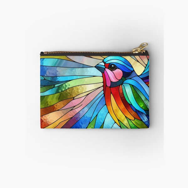 Item preview, Stained Glass Rainbow Finch designed and sold by foilhat.