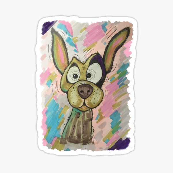 Item preview, Surprised Cartoon Dog Marker Pen Sketch designed and sold by AndyJTD.