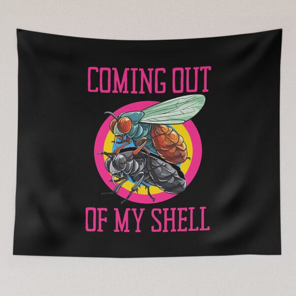Item preview, Cicadas Summer, Coming Out Of My Shell, Best Gift for Cicada Brood Enthusiast LGBTQ Pansexual Flag Colors designed and sold by Savchuk-Vova.