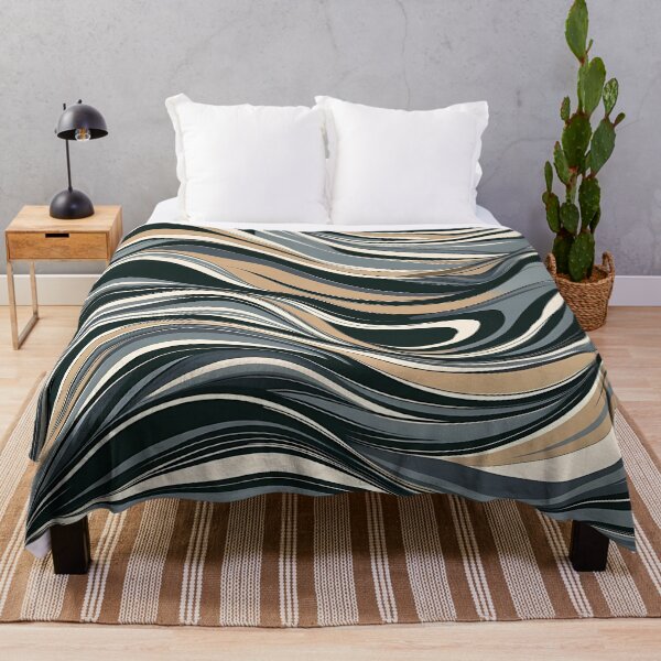 Item preview, Retro Liquid Swirl Abstract Pattern Black And Cream Colour designed and sold by Haji  Kamora.