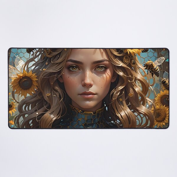 Item preview, Queen bee in a maze of sunflowers. designed and sold by murielsfaith.