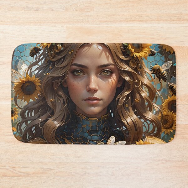 Item preview, Queen bee in a maze of sunflowers. designed and sold by murielsfaith.