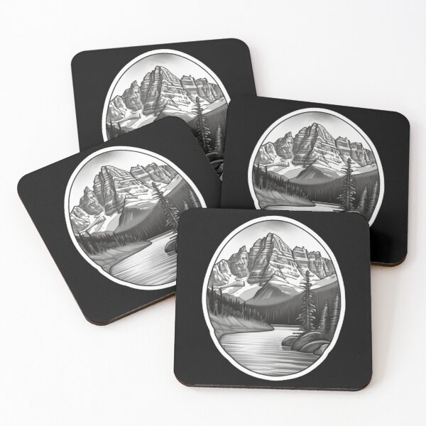 Item preview, sketching canadian rockies,  designed and sold by EuropeanPrints.