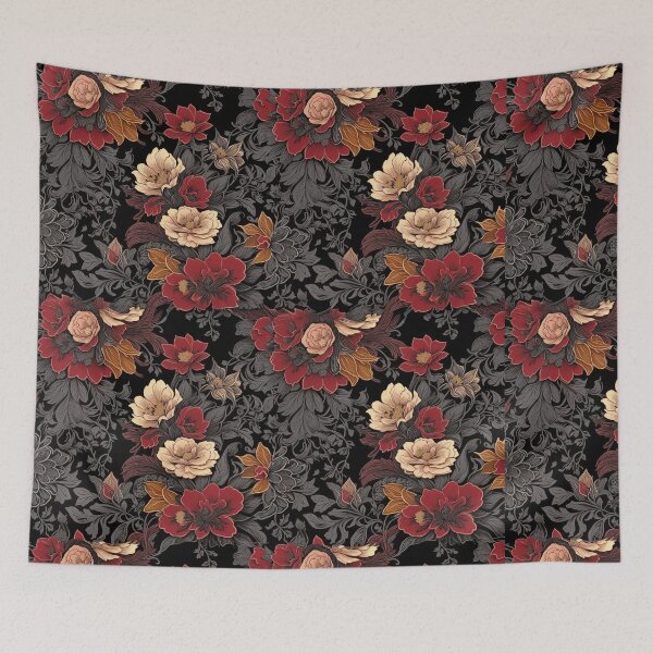 Item preview, Night Garden Floral Pattern designed and sold by AsreArt.