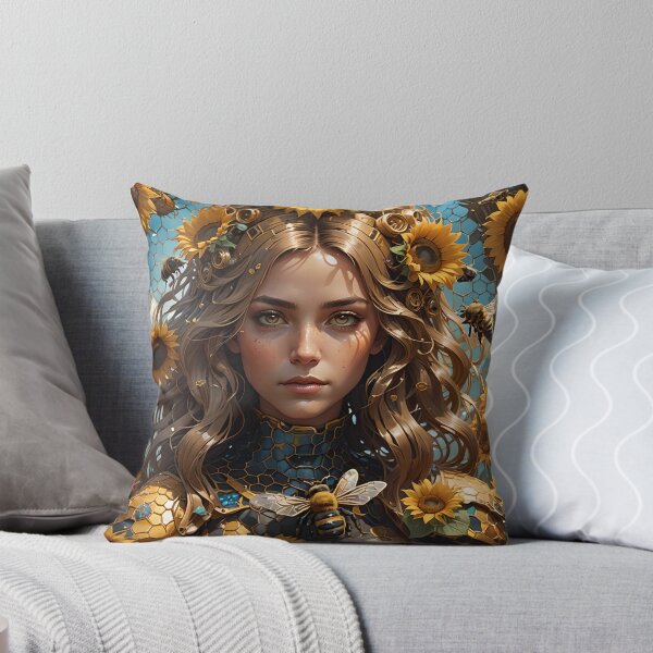 Item preview, Queen bee in a maze of sunflowers. designed and sold by murielsfaith.