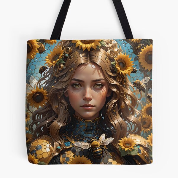 Item preview, Queen bee in a maze of sunflowers. designed and sold by murielsfaith.