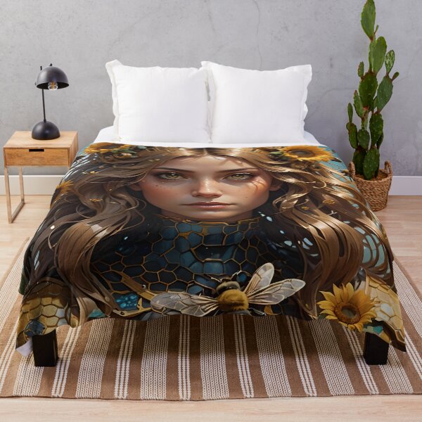 Item preview, Queen bee in a maze of sunflowers. designed and sold by murielsfaith.