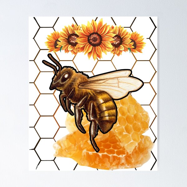 Item preview, Queen bee in a maze of sunflowers. designed and sold by murielsfaith.