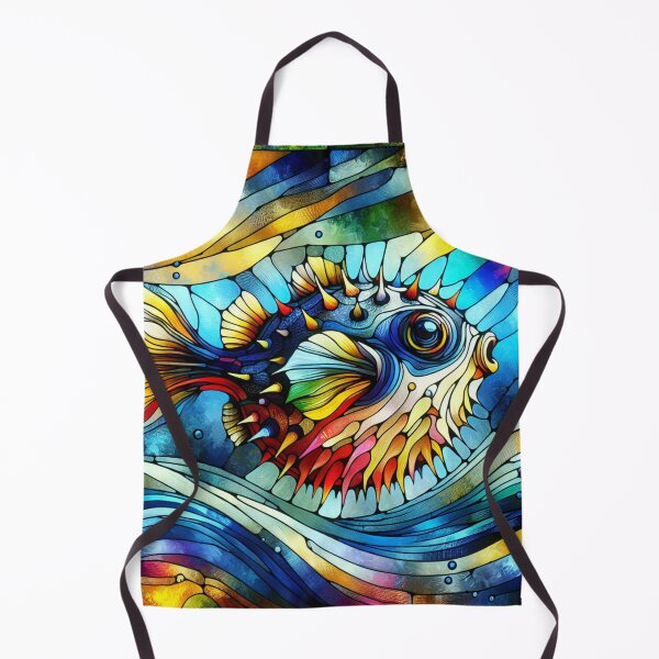 Item preview, Stained Glass Pufferfish designed and sold by foilhat.