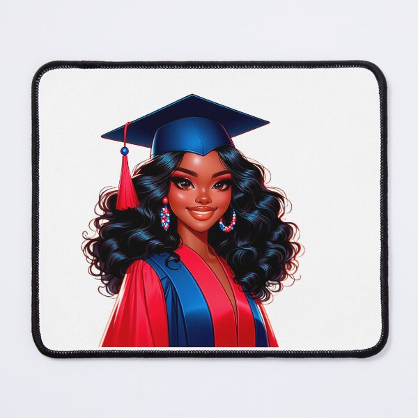 Item preview, College Afro Woman, Graduating Girl, Highschool Graduate, College Senior, Black Girl Graduating. designed and sold by gabrielakrall.
